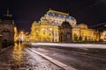 Prague, Czech Republic, April 22, 2019 - Evening streets of Prague