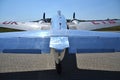 Lockheed Electra 10A vintage airplane preparing for flight on airport Royalty Free Stock Photo