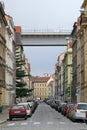 Nusle Bridge in Prague - concrete viaduct in Prague, passing over the district of Nusle in Prague 4