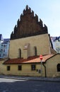 Prague, Czech Republic - April 08, 2013: The old new synagogue in Prague in the Czech Republic. Royalty Free Stock Photo