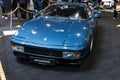 Prague, Czech Republic - April 13th 2019: Dark blue Ferrari Testarossa at Autoshow PVA EXPO Praha Letnany 2019