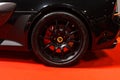 Prague, Czech Republic - April 13th 2019: Ferrari Wheel at Autoshow PVA EXPO Praha Letnany 2019
