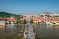 Charles bridge in Prague Royalty Free Stock Photo