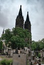 PRAGUE, CZECH REPUBLIC - 11 AUGUST 2019: Church of St. Peter and Paul at Vysehrad castle, Prague, Czech Republic Royalty Free Stock Photo