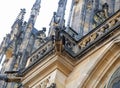Prague, Czech Republic - August 24, 2016: Gargoyles in the Cathedral of Saints Vitus