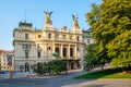PRAGUE, CZECH REPUBLIC - AUGUST 17, 2018: Historical building of Vinohrady Theatre in Prague, Czech Republic