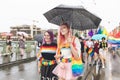 Participants of the annual Prague Pride parade