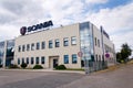 Scania AB Swedish company logo on service dealership headquarters