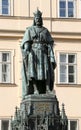 Prague, Czech Republic - August 23, 2016: Statue of King Charles Royalty Free Stock Photo