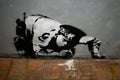 18.1.23 Prague, Czech Republic: Banksy street Art exhibition in Prague, Czech Republic.