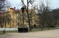 Prague, Czech Republic - 04.07.2013. The bell tower of the Kinski Summer house