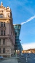 Prague, Czech Republic - Dancing house in Prague on blue sky background Royalty Free Stock Photo