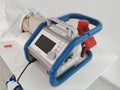 Prague, Czech Republic - December 11, 2022: closeup oxygenator of ECMO Extracorporeal membrane oxygenation in critical care unit