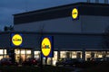 LIDL company logos oni supermarket from German chain, part of Schwartz Gruppe