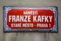 Namesti Franze Kafky in Prague Royalty Free Stock Photo