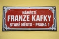 Namesti Franze Kafky in Prague Royalty Free Stock Photo