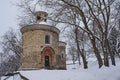 Prague, Czech Republic - December 3, 2023 - Old St. Martin\'s Rotunda at Vysehrad (Upper Castle)