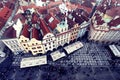 Prague, Czech Republic December 26, 2012 - Old Town Square with a bird`s-eye view Royalty Free Stock Photo