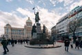 Saint Wenceslaus statue on Vaclavske Namesti in Prague, Czech Republic Royalty Free Stock Photo