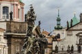 Statue of Madonna and St. Bernard on Charles Bridge Royalty Free Stock Photo