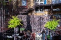 Prague, Czech Republic, 05/14/2019: details the entrance to the Cross Club in Prague, a famous place of entertainment, disco and