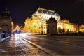 Prague, Czech Republic, April 22, 2019 - Evening streets of Prague