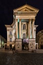 Prague - Czech Republic - The facade of the Estates Theatre by night Royalty Free Stock Photo