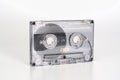 PRAGUE, CZECH REPUBLIC - FEBRUARY 20, 2019: Audio compact cassette Fuji DRII chrome 90 view from left. Audio cassette on a white Royalty Free Stock Photo