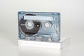 PRAGUE, CZECH REPUBLIC - FEBRUARY 20, 2019: Audio compact cassette Sony EF 90 normal position with plastic box right Royalty Free Stock Photo