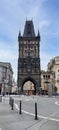 The Powder Tower or Powder Gate is a Gothic tower in Prague, Czech Republic Royalty Free Stock Photo