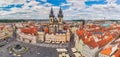 Prague Czech Republic, panorama city skyline at old town square, Czechia Royalty Free Stock Photo