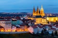 Prague, Czech Republic. Hradcany (Prague Castle) with St. Vitus Royalty Free Stock Photo