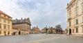 Prague, Czech Republic. Hradcany Square in front of the Prague Castle Royalty Free Stock Photo