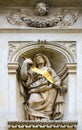 Fragment of facade of Holy Hut of Virgin Mary of Loreto, Prague Loreta, Prague, Czech Republic Royalty Free Stock Photo