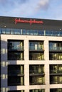 Johnson & Johnson company logo on headquarters building