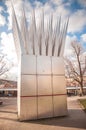 Prague, Czech Republic 1/5/2020: John Hejduk`s Jan Palach Memorial. The House of the Mother of the Suicide