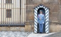 Prague castle, Matthias Gate entrance protected by guard Royalty Free Stock Photo