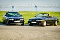 Prague, Czech Republic - July 24, 2012. Comparison of Two vintage cars