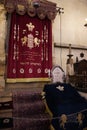 Prague, Czech Republic, July 2023 - Inner view of Old New Synagogue or Staronova synagoga on Maiselova street in Prague Czech Royalty Free Stock Photo