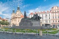 Jan Hus Memorial designed by Ladislav Saloun. Royalty Free Stock Photo