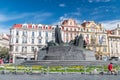 Jan Hus Memorial designed by Ladislav Saloun in Old Town Square Royalty Free Stock Photo