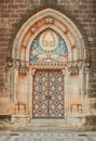 PRAGUE  CZECH REPUBLIC - July 24  2013:Ornamented entrance doors to Basilica. Prague  Czech Republic Royalty Free Stock Photo