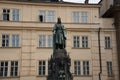 Prague ,Czech Republic - July 8, 2023: Statue of King Charles IV on Cross Square, near Charles bridge in Prague Royalty Free Stock Photo