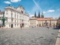 The ArchbishopÃ¢â¬â¢s Palace near Prague Castle built in Baroque and Rococo architecture style Royalty Free Stock Photo