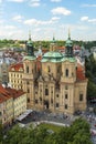 Baroque buildings in Prague is the St. Nicholas Church in the Old Town Square in Prague Royalty Free Stock Photo