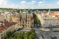 Baroque buildings in Prague is the St. Nicholas Church in the Old Town Square in Prague Royalty Free Stock Photo