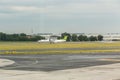 PRAGUE, CZECH REPUBLIC - JUNE 16, 2017: Boeing of Air Baltic airlines landing at Vaclav Havel Prague International