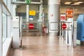 PRAGUE, CZECH REPUBLIC - JUNE 16, 2017: Empty gateway terminal in waiting area in airport