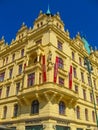 Prague, Czech Republic - 26 June, 2010: The Hotel KINGS COURT at house of old architecture Royalty Free Stock Photo