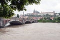 Prague, Czech Republic - June 3: Massive Rain Caused Floods in Czech Capital City on june 3, 2013. Royalty Free Stock Photo